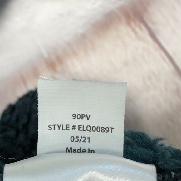 Eddie Bauer Women 1/4 Snap Button Fleece Sweater Size Medium Green Plaid B286 -9 - Picture 10 of 15